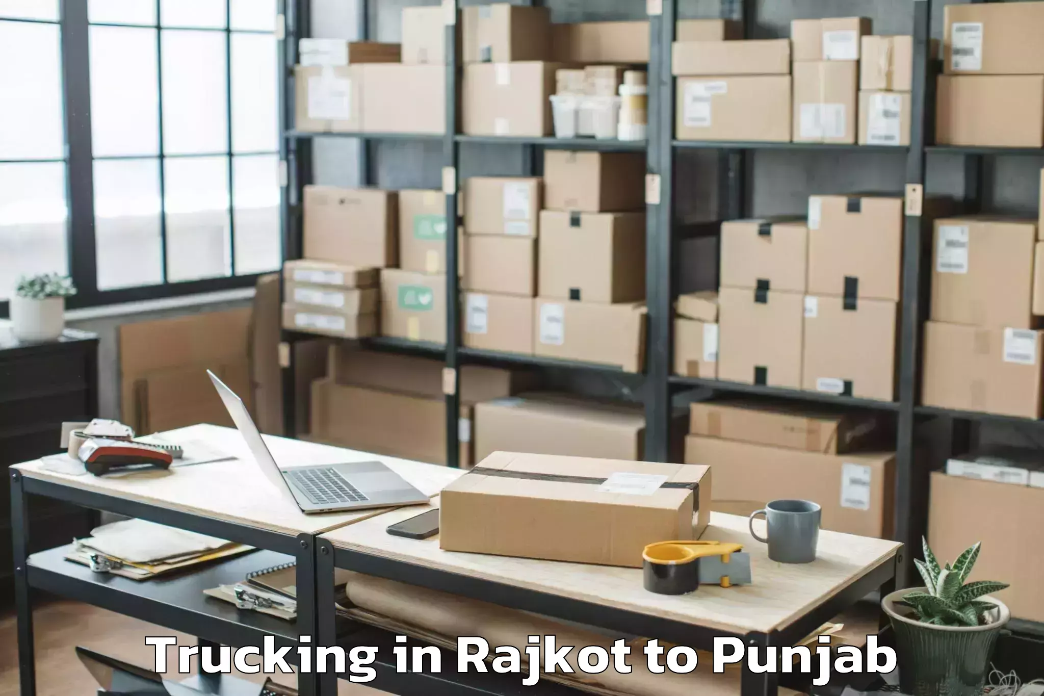 Easy Rajkot to Adampur Trucking Booking